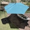 Pure Garden 10-Foot Offset Patio Umbrella with Square Base, Blue 50-102-BB - alternate 1